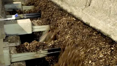 Die Holzschnitzelanlage, die Bosch Energy and Building Solutions für Rothaus installiert hat.