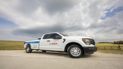 Service trucks arriving on-site for maintenance and support