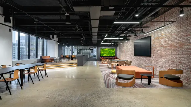 office and commercial building optimized with security and automation technology