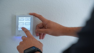 Building Automation System (BAS) integrating climate control, lighting, and security systems for energy efficiency and optimized facility management.