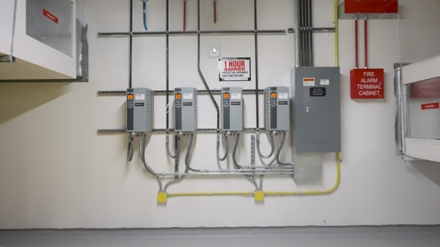 Building automation system controlling lighting, HVAC, and energy management