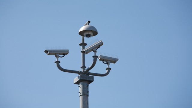 Security camera installed for monitoring and safety