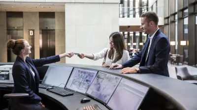 Two persons at the reception
